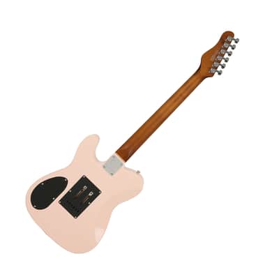 Corona Modern Plus T Shell Pink Stainless 24Fret Roasted Maple HH Telecaster image 2