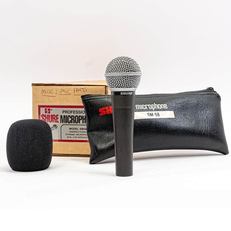 Shure SM58 Dynamic Vocal Microphone – with Bag, Box & Pop Filter image 1
