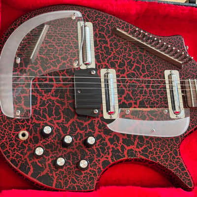 Jerry Jones Electric Sitar 1990s - Red Crackle image 2