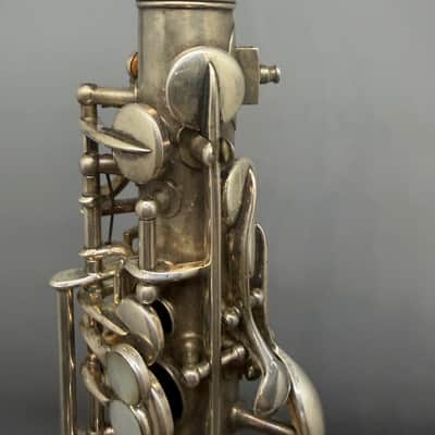Vintage Pre War Conn New Wonder Alto Saxophone Silver with Gold Wash Bell 1922-23 image 11