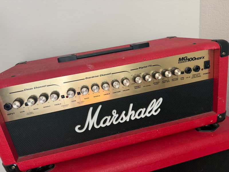 Marshall MG 100 Watt HDFX Half Stack 2007-2009 Limited Edition White Elephant Tolex image 1