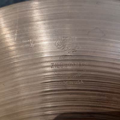 Vintage 1950s A Avedis Zildjian Small Stamp 16" Crash Cymbal 1320g image 3