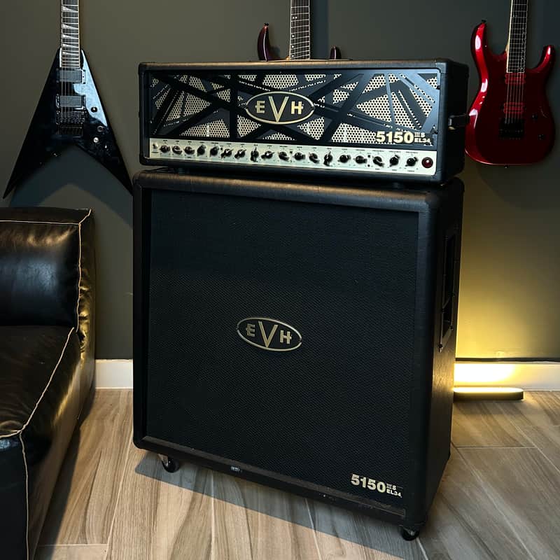 EVH 5150IIIS 100S EL34 100W Tube Amp Head & EVH 5150IIIS EL34 412ST 100W 4x12 Guitar Speaker Cabinet image 1
