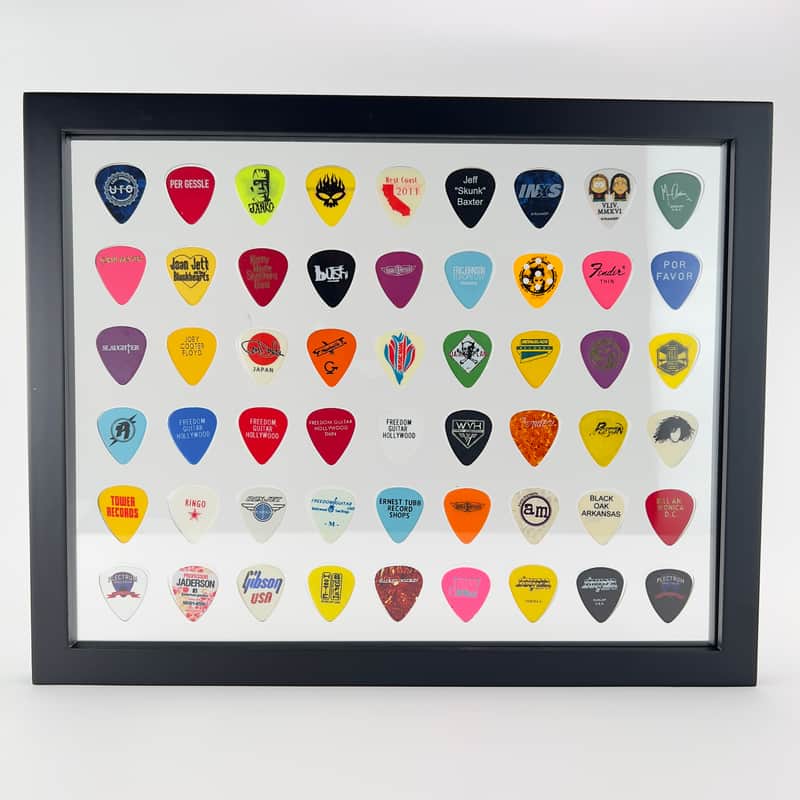Plectrum Spectrum ™ 11" x 14" Guitar Pick Display Frame CLEAR- HOLDS 54 Guitar Picks FRAME INCLUDED image 1