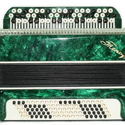 Tenor Bayan Ukraine Chromatic Button Accordion 100 Bass, New Straps and Case, Concertina Stradella B System, Harmonica in Tune, 2726 image 4