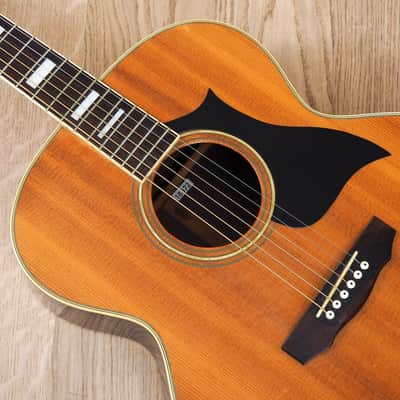 1970s Matao MW-405 Jumbo Vintage Acoustic Guitar Spruce Rosewood Hoshino Japan w/ Case image 8