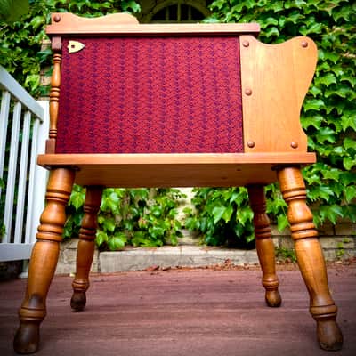 Rotary Connection Solid Maple 2 6x9 guitar 2 speaker cabinet/side table/music sheet holder on legs! 2 vintage 6x9 speakers. Open or closed back optional. 16 ohms. Vintage colonial style. Switchcraft jack. 2026 - Maple Wood image 22