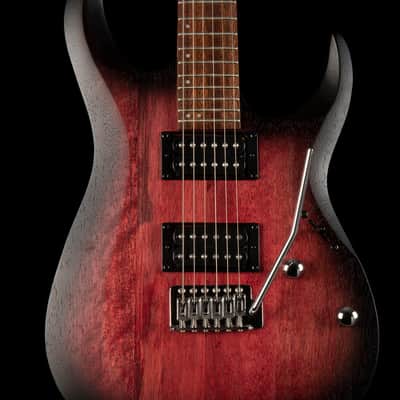 Cort X100 X Series Double Cutaway Electric Guitar - Open Pore Black Cherry Burst (X100OPBB-U) image 5