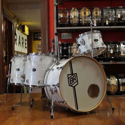 2006 Buddy Rich Drum Company Outfit in White Marine Pearl 14x24 9x13 16x16 16x16 image 1