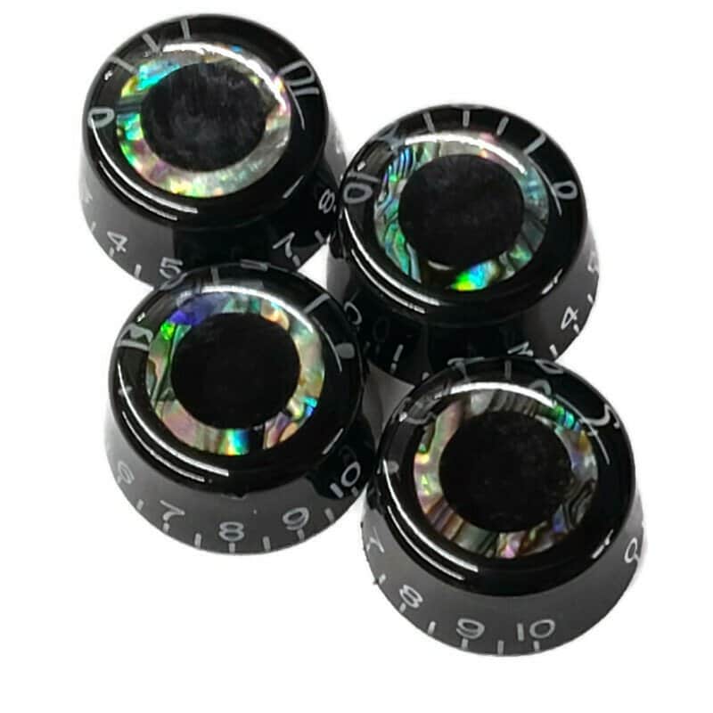 Black Abalone Speed Knobs LP Multicolor Blue Green Amber Pink Set of 4 B-Stock image 1