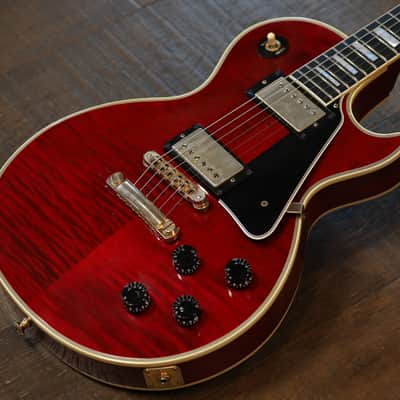 2010 Gibson Custom Shop Les Paul Custom Single-Cut Electric Guitar Wine Red + COA OHSC image 2