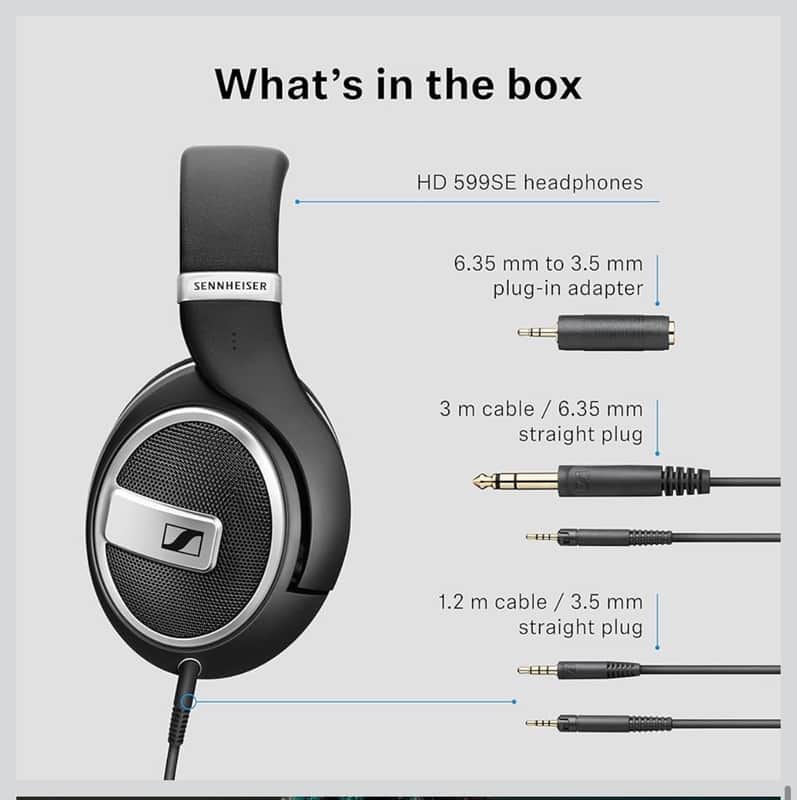 Sennheiser HD599 SE Open Back Headphones - 50 Ohms 2016 - Present - Black image 1