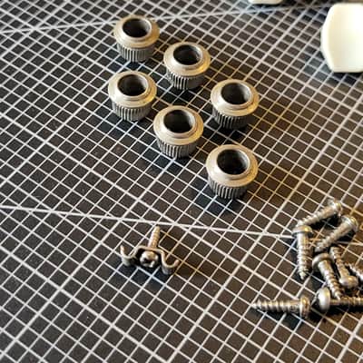 Fender F Tuners - F logo - Vintage - 1968 - White Cream Ivory Pegs - full kit image 7