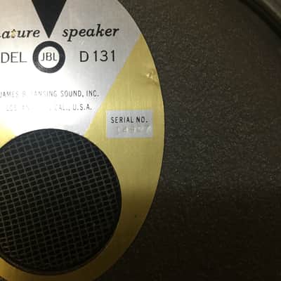 JBL D131 8ohm 1961 - Early version of the D120 image 5