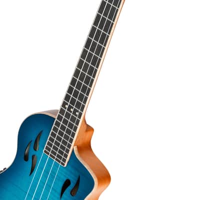 Ortega RTPX-U-FMA TourPlayer Series Flamed Maple Top Mahogany Neck 4-String Tenor Electric Ukulele w/Gig Bag image 8