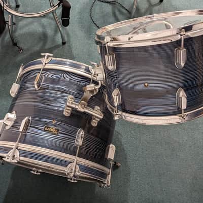 TEMPRO PRO Bass Drum & 13" Tom 60's/70's - Blue Strata image 1