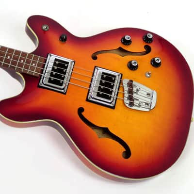 1969 Guild Starfire Bass II - Sunburst - Rare Double Pickup Hagstrom Bi Sonic - Original Case image 2
