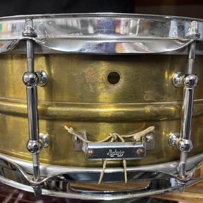 Ludwig 1930s heavy brass, black beauty shell snare drum image 5