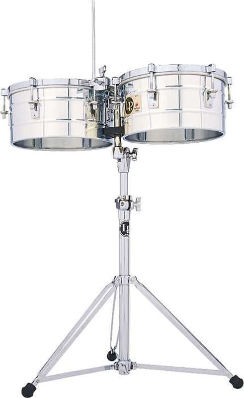 LP Latin Percussion Tito Puente Timbales 14" & 15" - Steel
