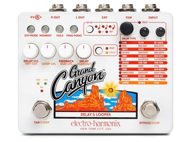 Electro-Harmonix Grand Canyon Delay & Looper Guitar Effects Pedal image 1