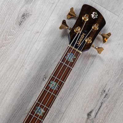 Spector USA NS-2 Bass, Quilt Maple over Reclaimed Redwood, Ultra Violet image 8