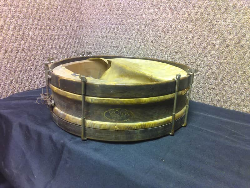 York Plywood Shell Snare Drum 4"x16" Late 1800's/early 1900's - Wood image 1