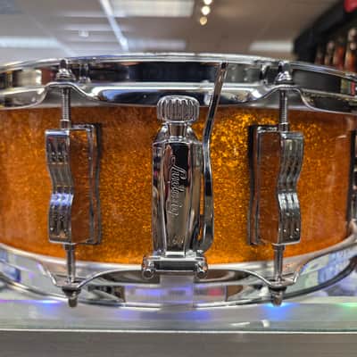 Ludwig LS401 Classic Maple 5x14" Snare Drum - Gold Sparkle image 2