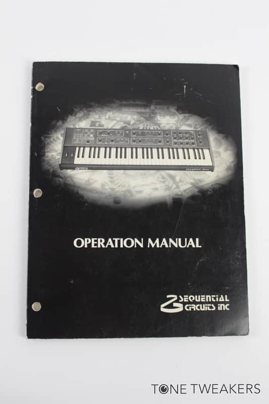SEQUENTIAL CIRCUITS PROPHET-600 OPERATION MANUAL synthesizer VINTAGE SYNTH DEALR image 1