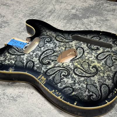 Real Life Relics 60’s Style Tele® Telecaster® Body Double Bound Aged Paisley Black image 6