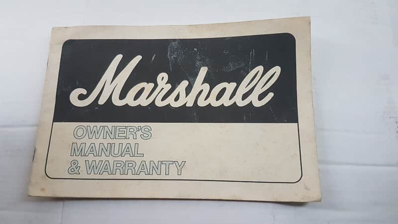 80's MARSHALL JCM 800 AMP / 4010 OWNERS MANUAL image 1