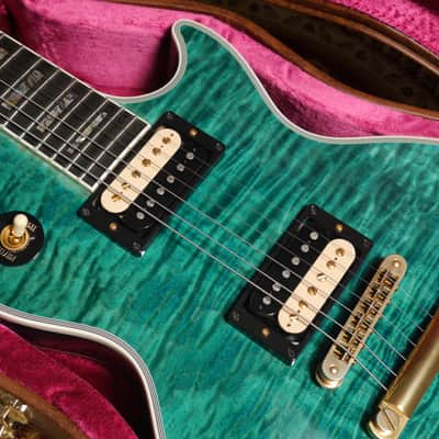 Gibson Custom Les Paul Custom Figured Hand Selected Top 2016 - Aqua Blue image 13