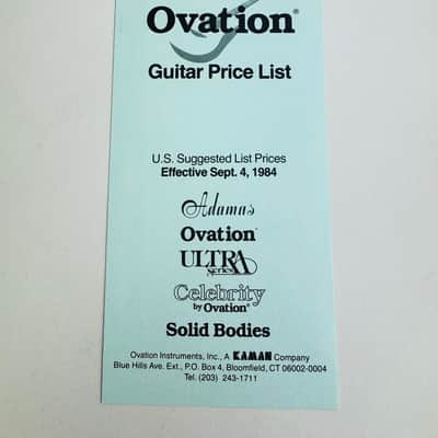 Ovation Guitars Dealer Catalog & Price List Package 1980 image 6