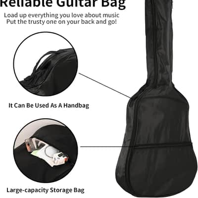 30in Beginner Acoustic Guitar Basic Starter Kit Tuner Bag Capo Strings Winders Strap Picks Student/Kids Guitar Pickguard with Gig Bag Blue image 2
