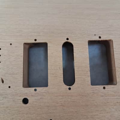 Unfinished 1 Pc. Mahogany HSH Hardtail guitar body - fits Fender Strat Stratocaster necks J1953 image 2