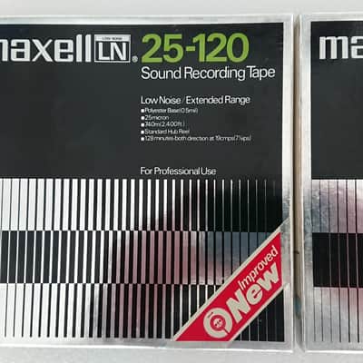 Maxell LN 25 - 120 Sound Recording Tape (Low Noise) / Extended Range SET OF 2 (TWO) - For Professional Use, probably recorded image 2