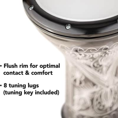 Meinl Percussion HE-3218 Bass Aluminum Doumbek, Hand-Engraved-mint++ in box image 5
