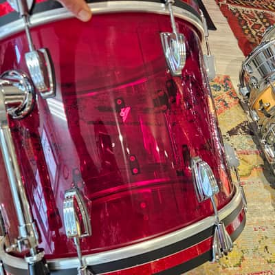 Ludwig Red Vistalite 20-14-12" Downbeat Drum Kit 2023 image 7