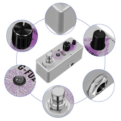 Amuzik G-Fuzz Effect Pedal Analog Vintage Germanium Fuzz Effect Pedal 4 Guitar / Bass True Bypass image 5