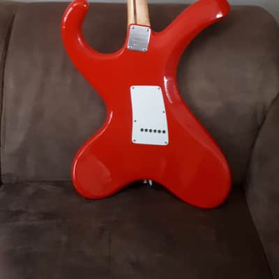 Sale!! 
Brian Eastwood Fender Bender Stratocaster Distortorcaster 1992 Fiesta red Unique Rare Nr.5 Custom Hand Made image 6