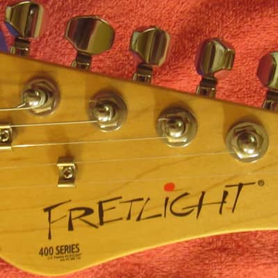 Optek Fretlight 400 Series strat-Style Electric guitar - 3 tone sunburst with cables image 2