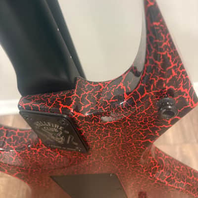 B.C. Rich Stranger Things “Eddie's” Inspired NJ Warlock 2022 - Red Crackle image 5