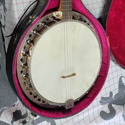 1920's? Slingerland Maybelle 17 fret Tenor Banjo, birdseye back, ornate sides image 15