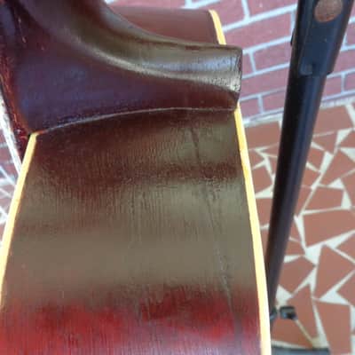 1930's Kay Baritone Archtop Guitar - B Tuning - Acoustic Electric - X Wide Fretboard - Period Case image 11