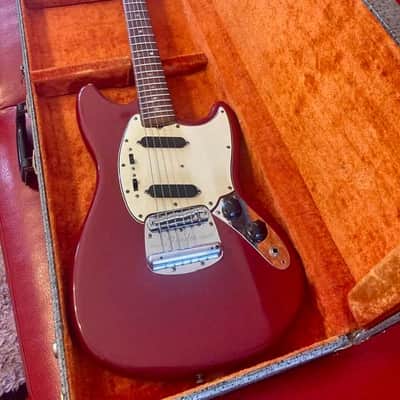 Fender Mustang 1966 with 1965 Abigail Ybarra pick up set and with original hardcase image 1