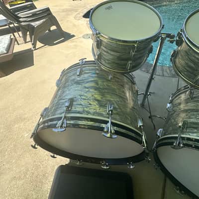 Ludwig Vintage Virgin Double Bass Drum Kit: 24/24/18/16/13/13 May, 1970 - Sky Blue Pearl image 9