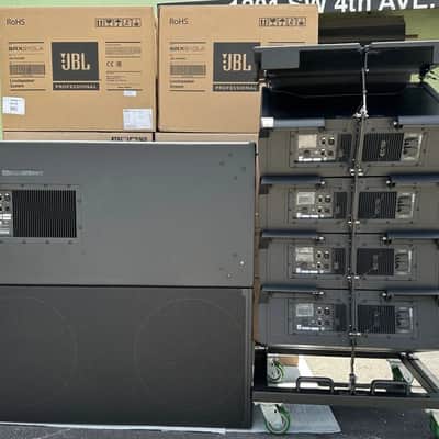 (4)JBL SRX910LA Dual 10" Powered Line Array Loudspeaker W/(2) SRX928S Subs (THS) image 10