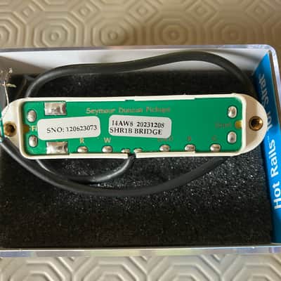 Seymour Duncan SHR-1b Hot Rails Strat Bridge Pickup 2010s - White image 8