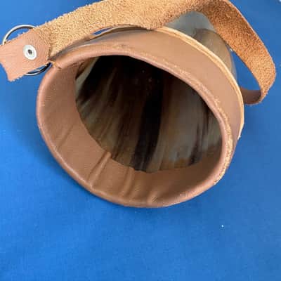 41" Brazilian Berrante Ox Horn Trumpet Handmade in 5 Horns and Leather Streaps image 9