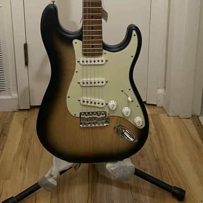 Warmoth Stratocaster - Black to Clear Burst image 1