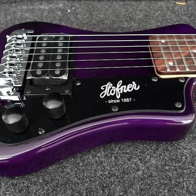 Hofner HCT-SH-PU-O Contemporary Series Shorty TRAVEL GUITAR Metallic Purple image 2